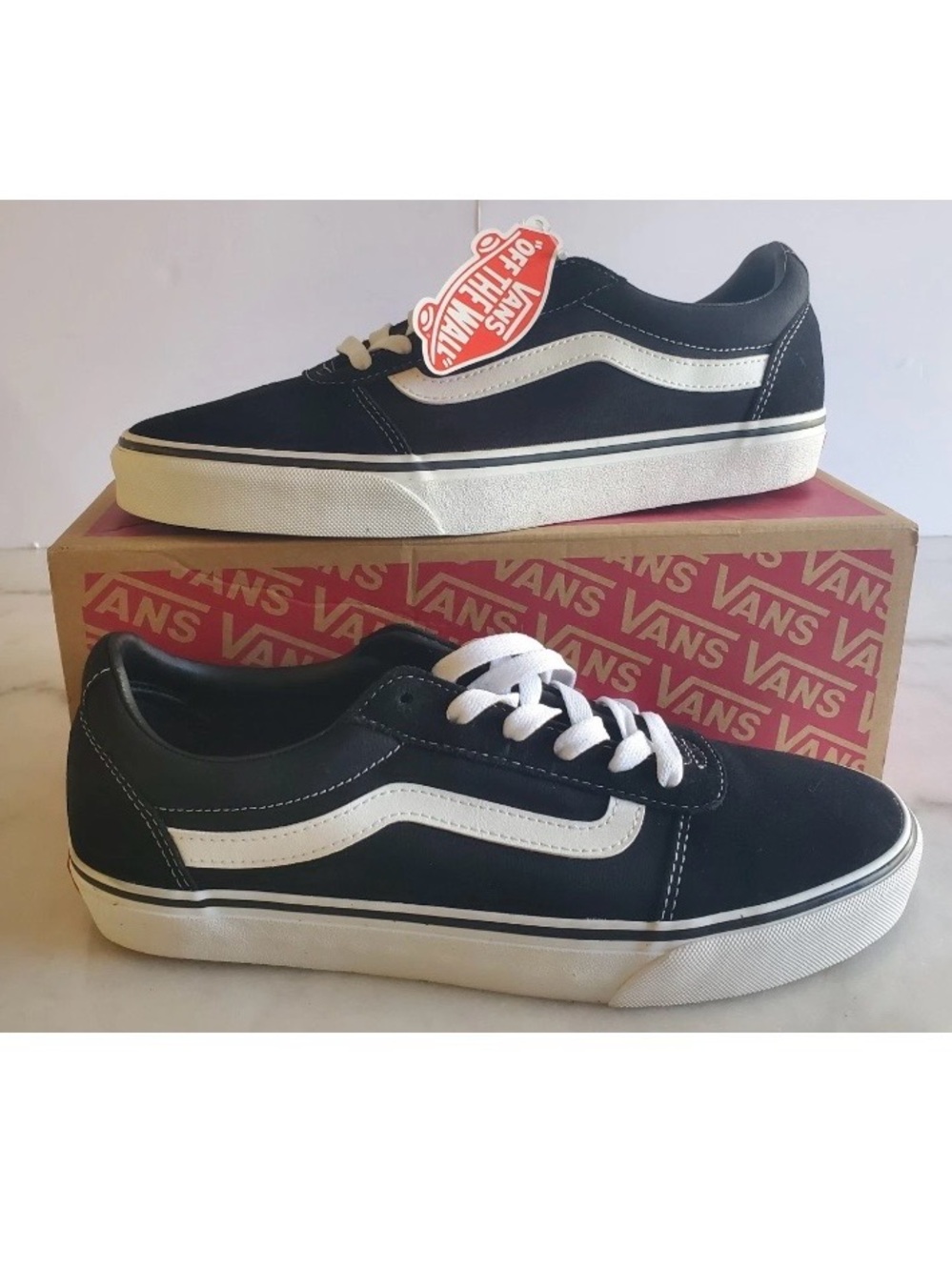 Vans Black Sneakers with White Side Stripe
